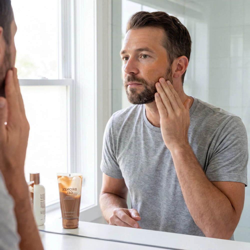 Bronzing Gel for Men — Natural Healthy Skin Tone