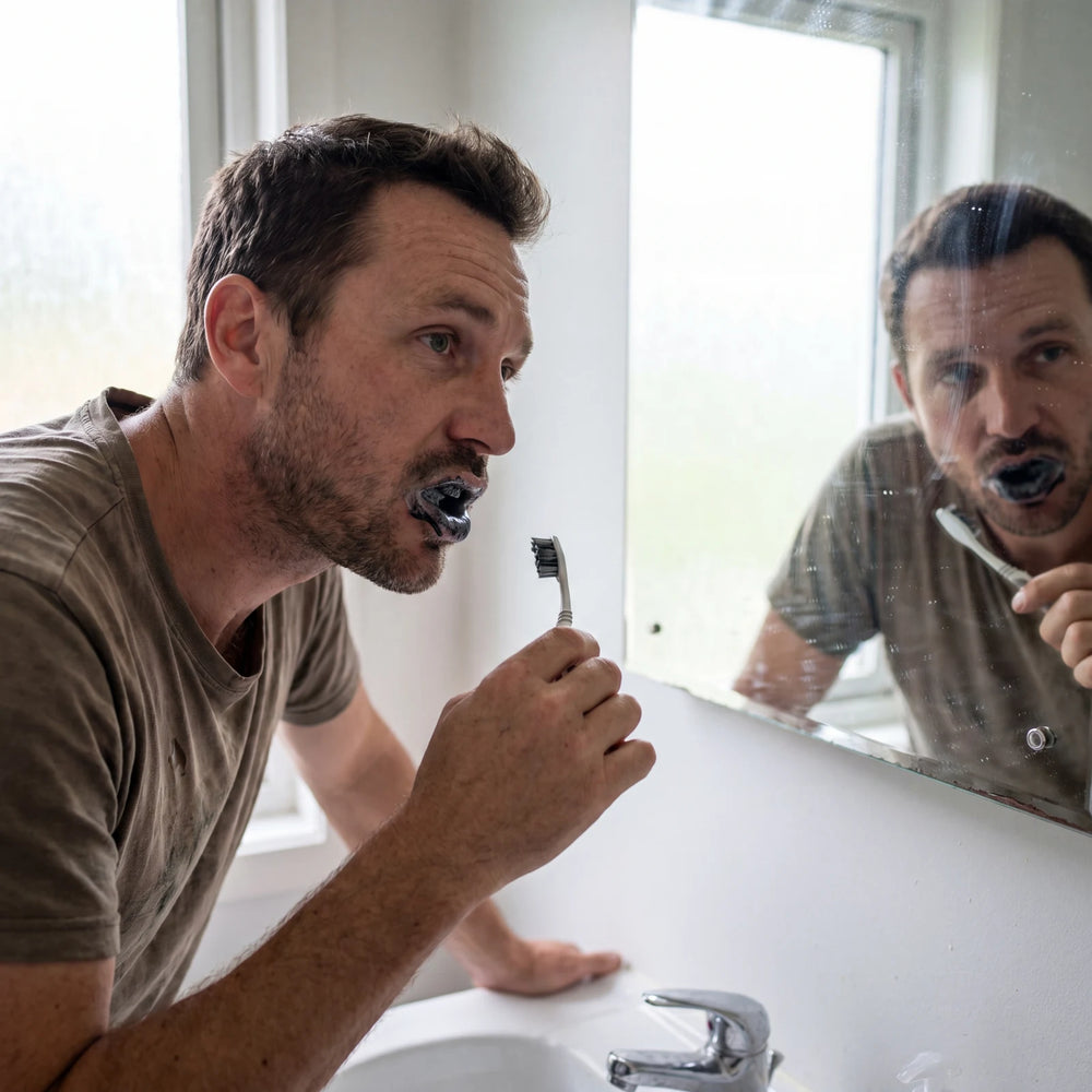 Charcoal Toothpaste for Men — Whiter Teeth Naturally