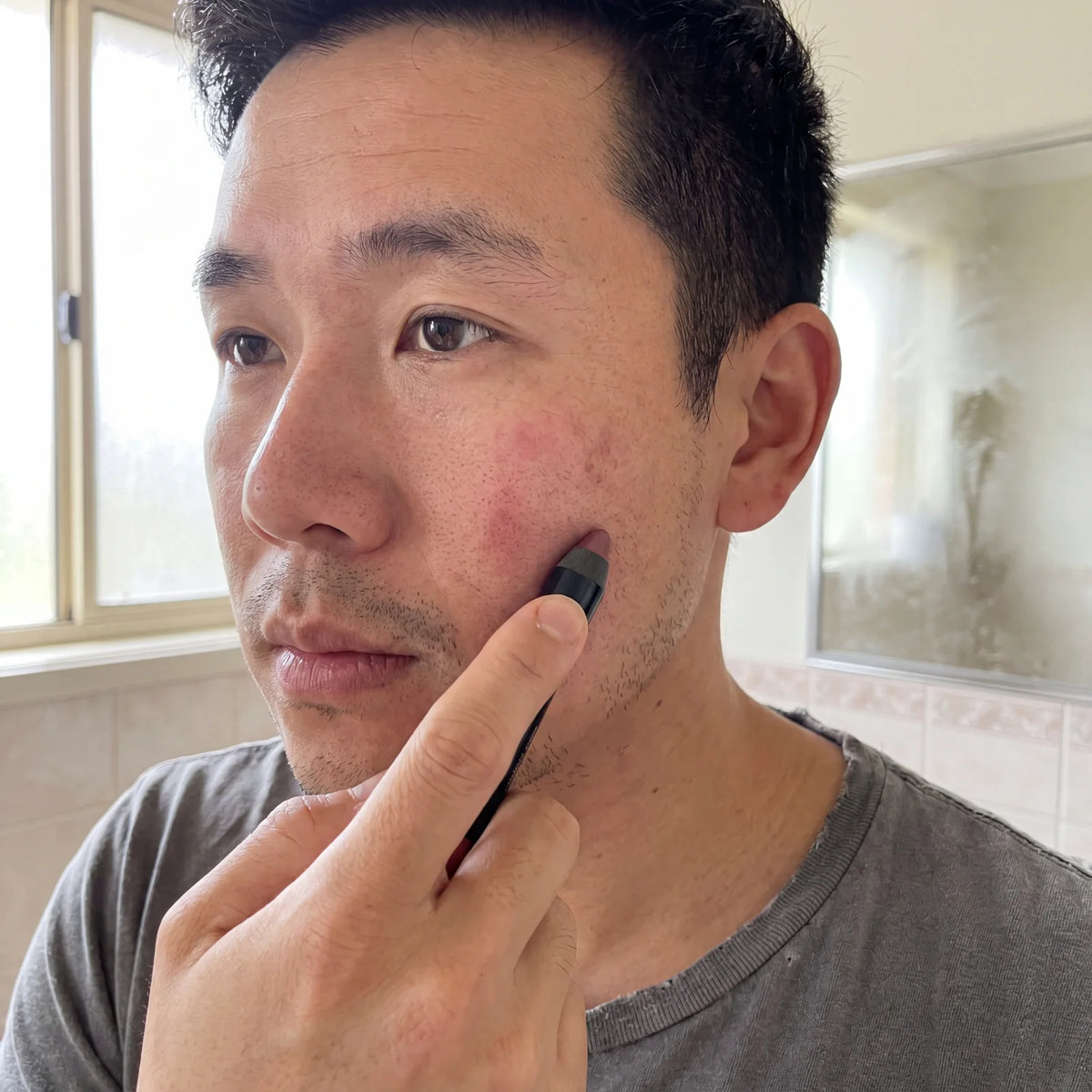 Before and after CLRFIX | Skin Cover Stick for Men