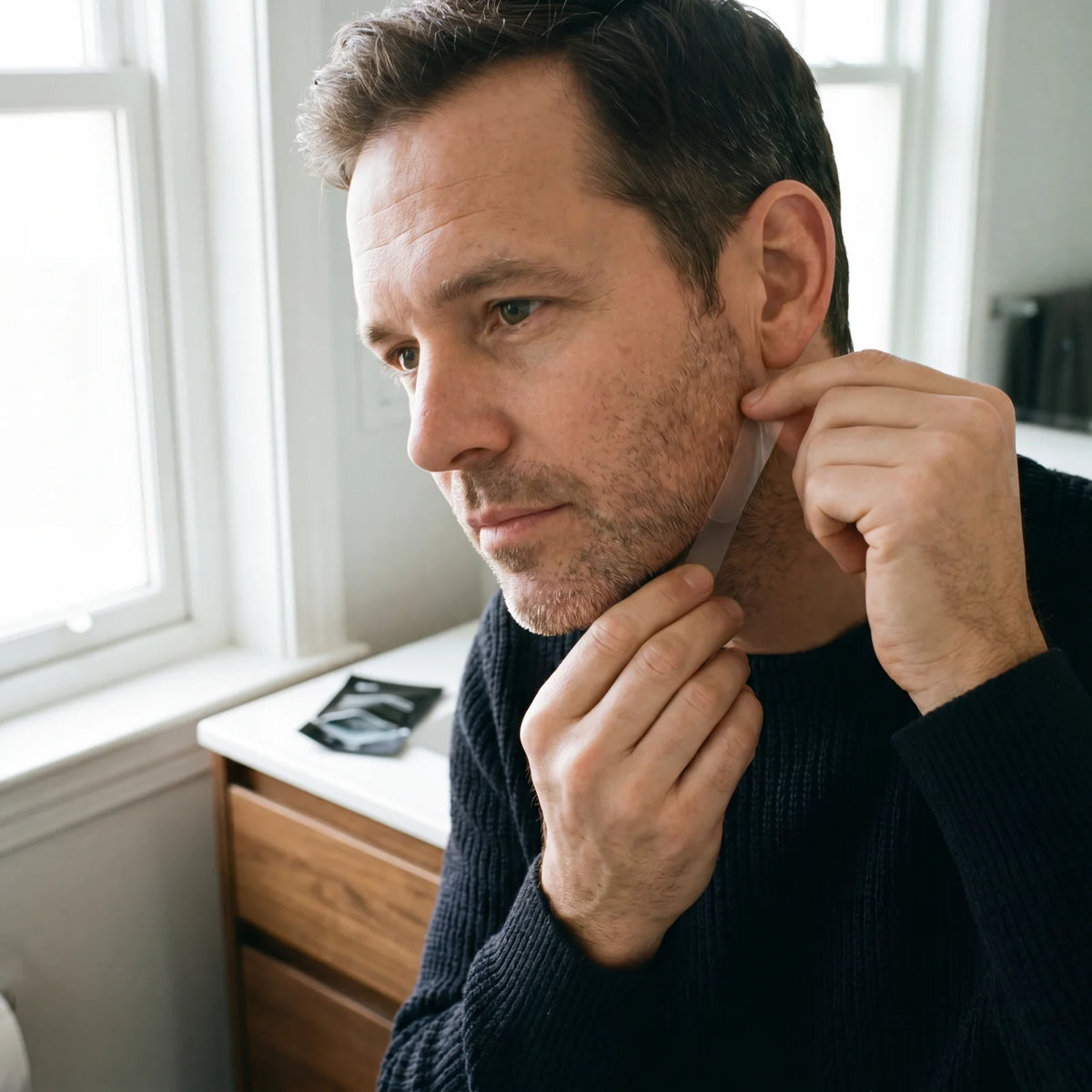 Before and after JAWLINE CO. | Instant Jaw Lift Strips for Men