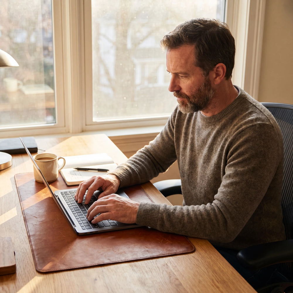 Leather Desk Mat for Men — Premium Workspace Upgrade