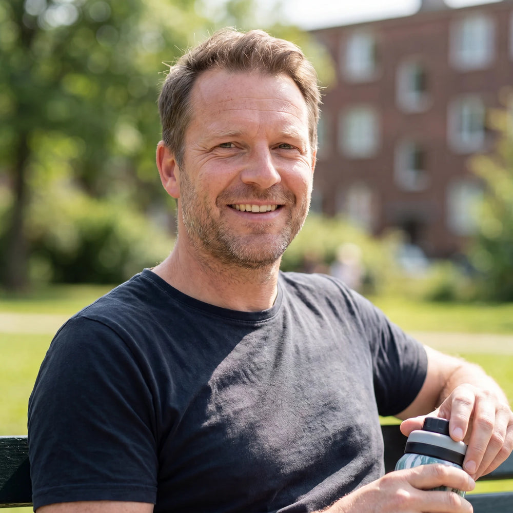 Probiotics for Men — Gut Health and Clear Skin in use