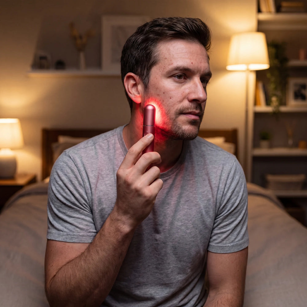 Red Light Therapy Wand for Men — Collagen and Clearer Skin
