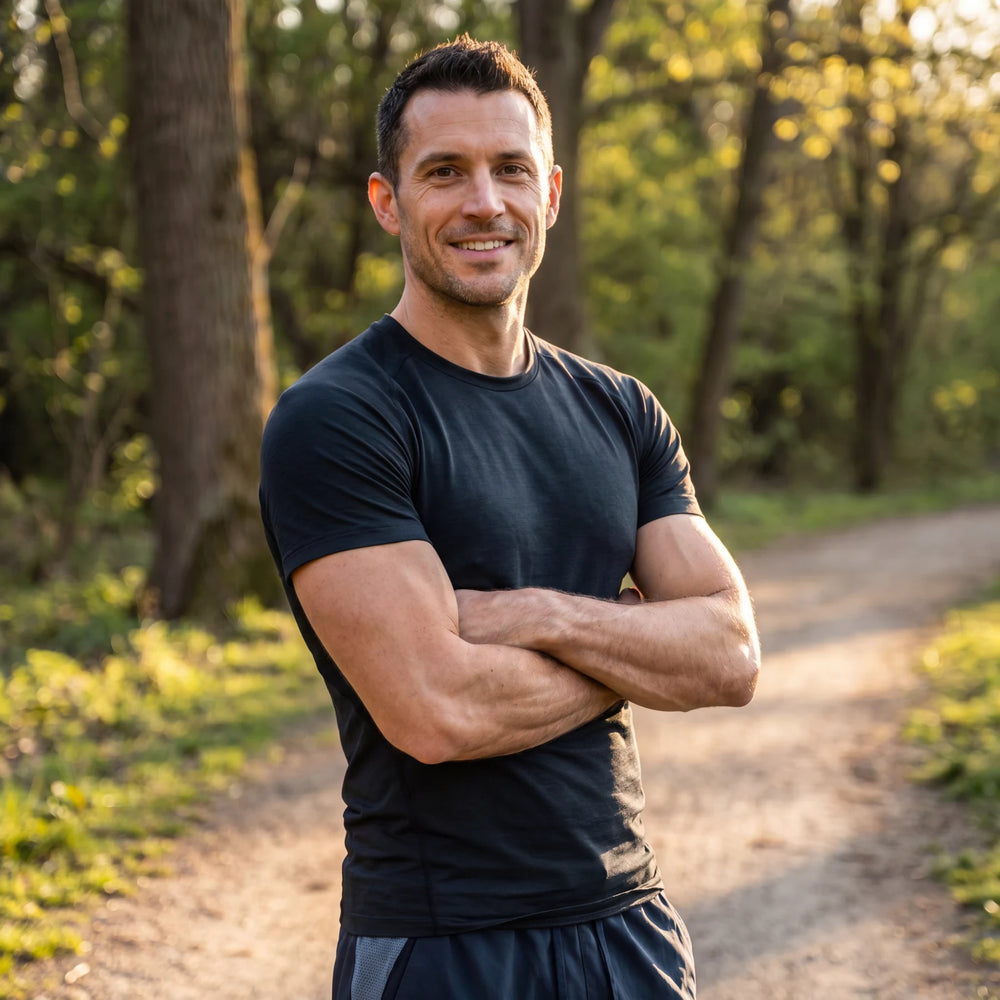 Resistance Bands for Men — Full-Body Home Workout in use
