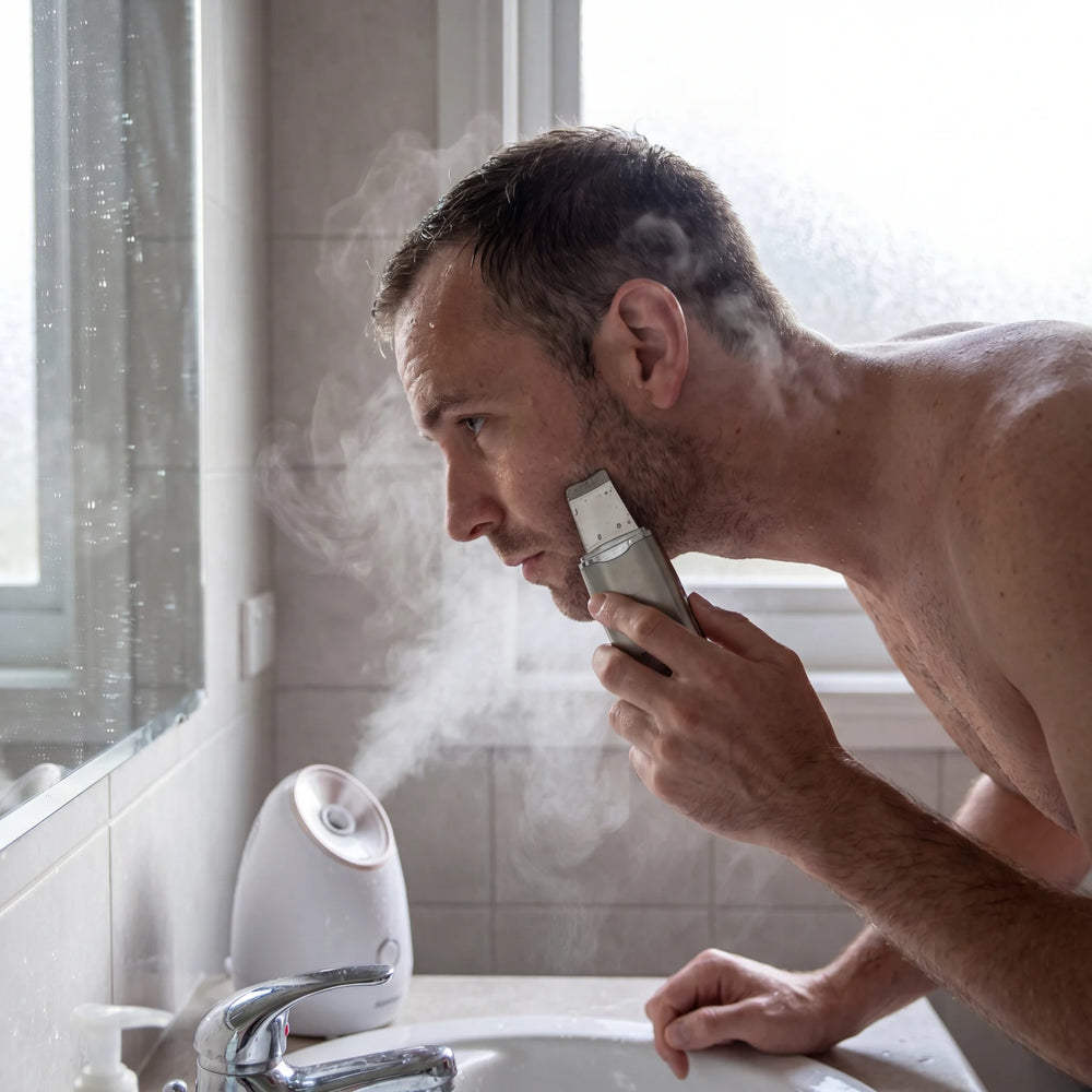 Ultrasonic Skin Scrubber for Men — Deep Pore Clean