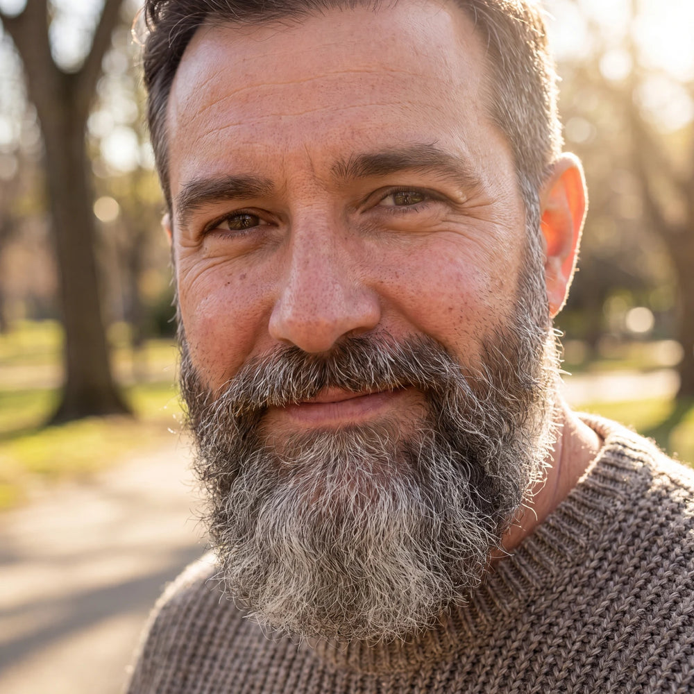 Beard Balm for Men — Softer Beard, Zero Itch in use