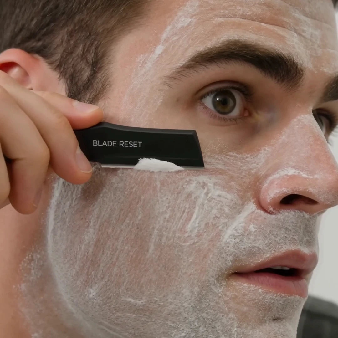 Before and after BLADE RESET | Face Resurfacer for Men
