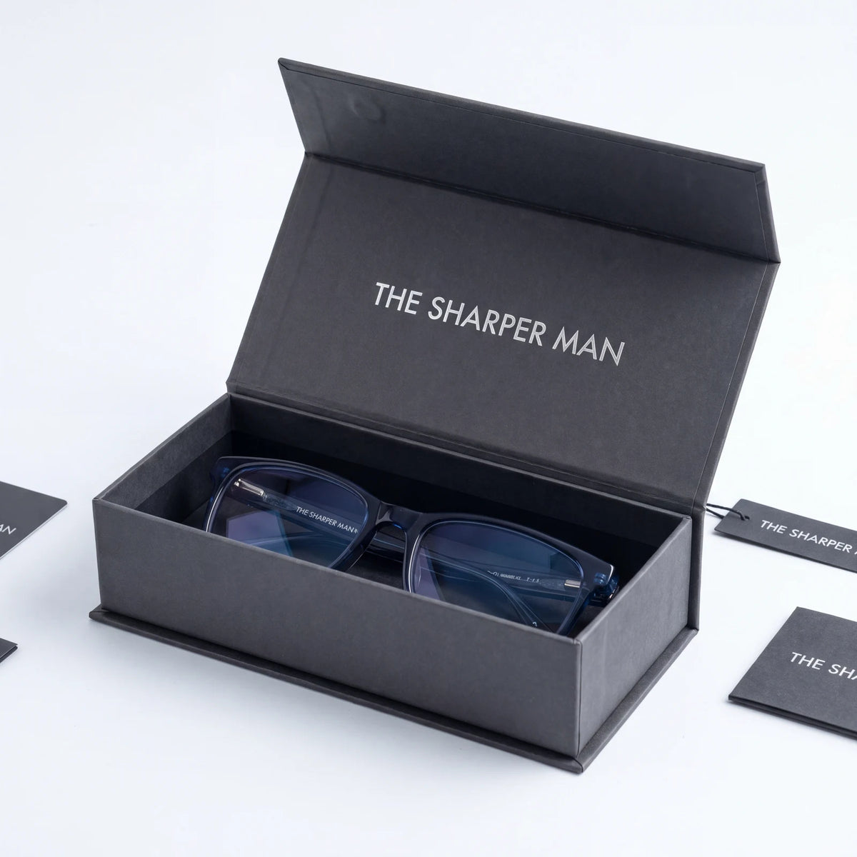 blue light glasses for men — less eye strain — The Sharper Man