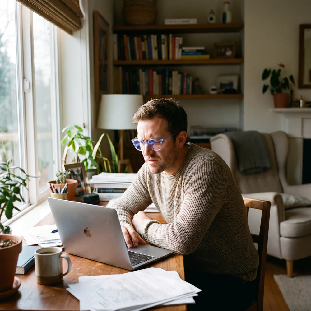 Blue Light Glasses for Men — Less Eye Strain