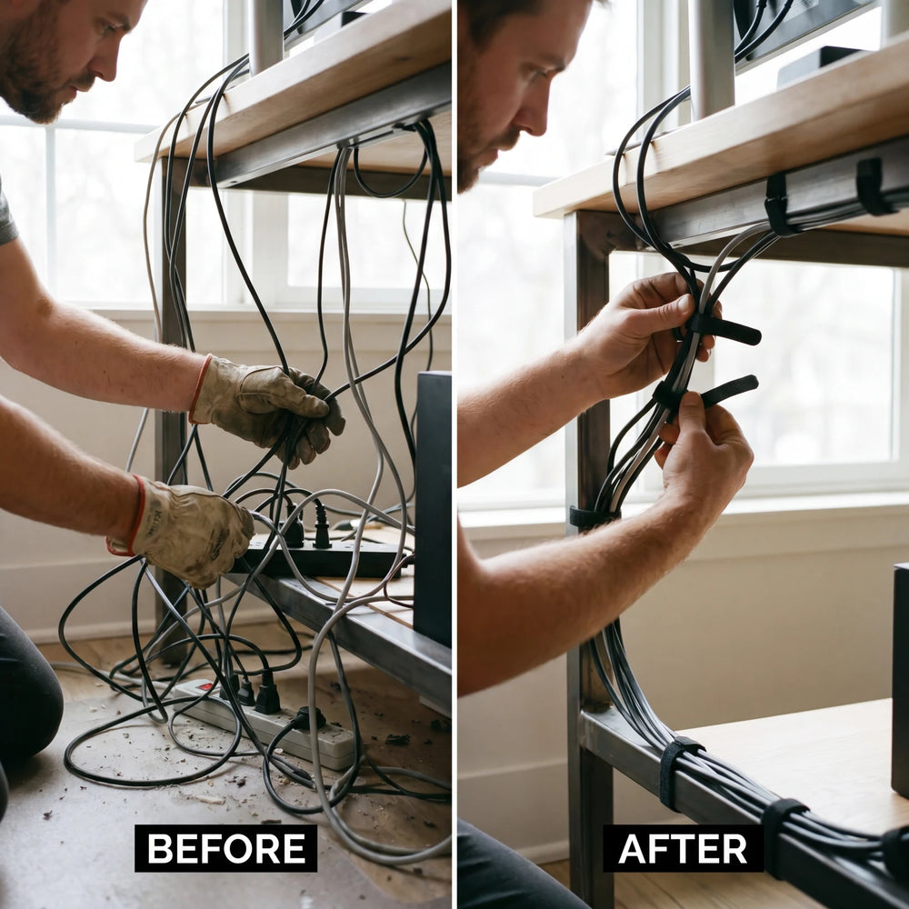 Cable Management Kit for Men — Clean Desk Setup