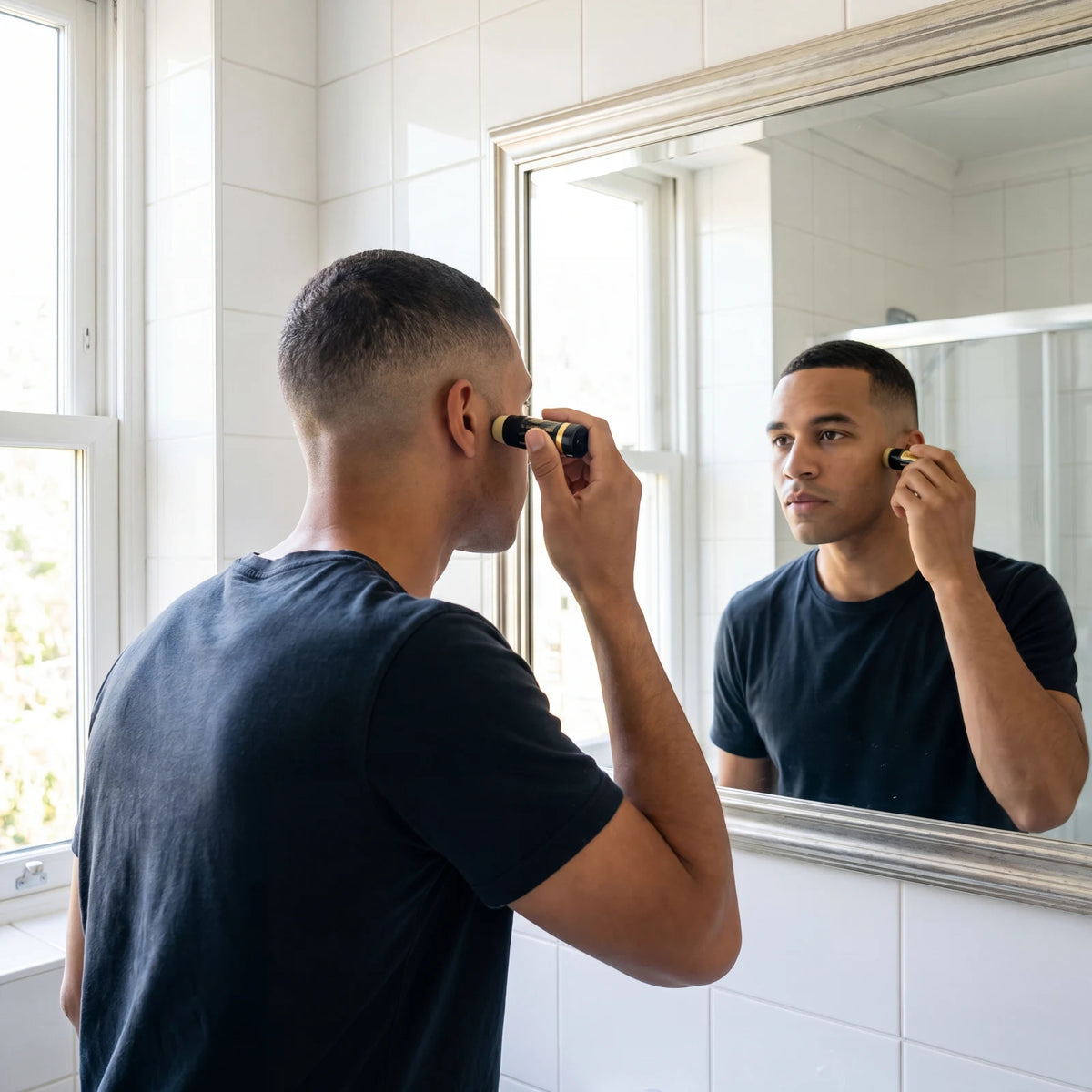 Before and after EDGESET | Hair Edge Control Stick for Men