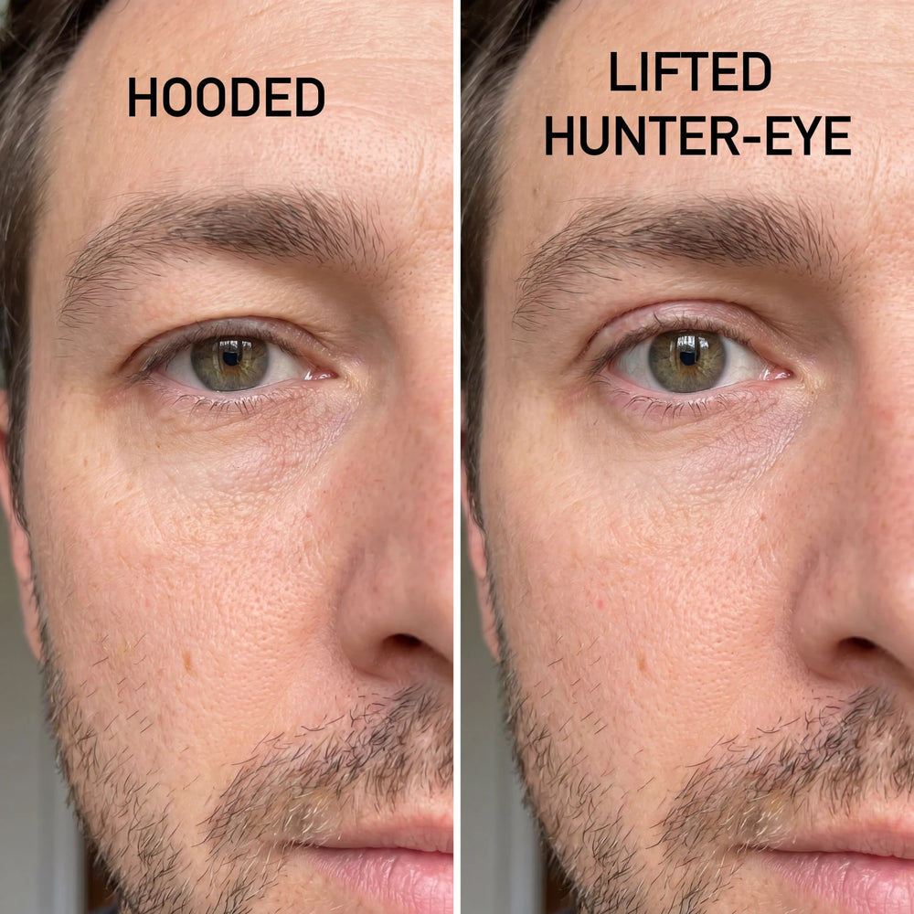 Eyelid Tape for Men — Instant Hunter Eyes in use