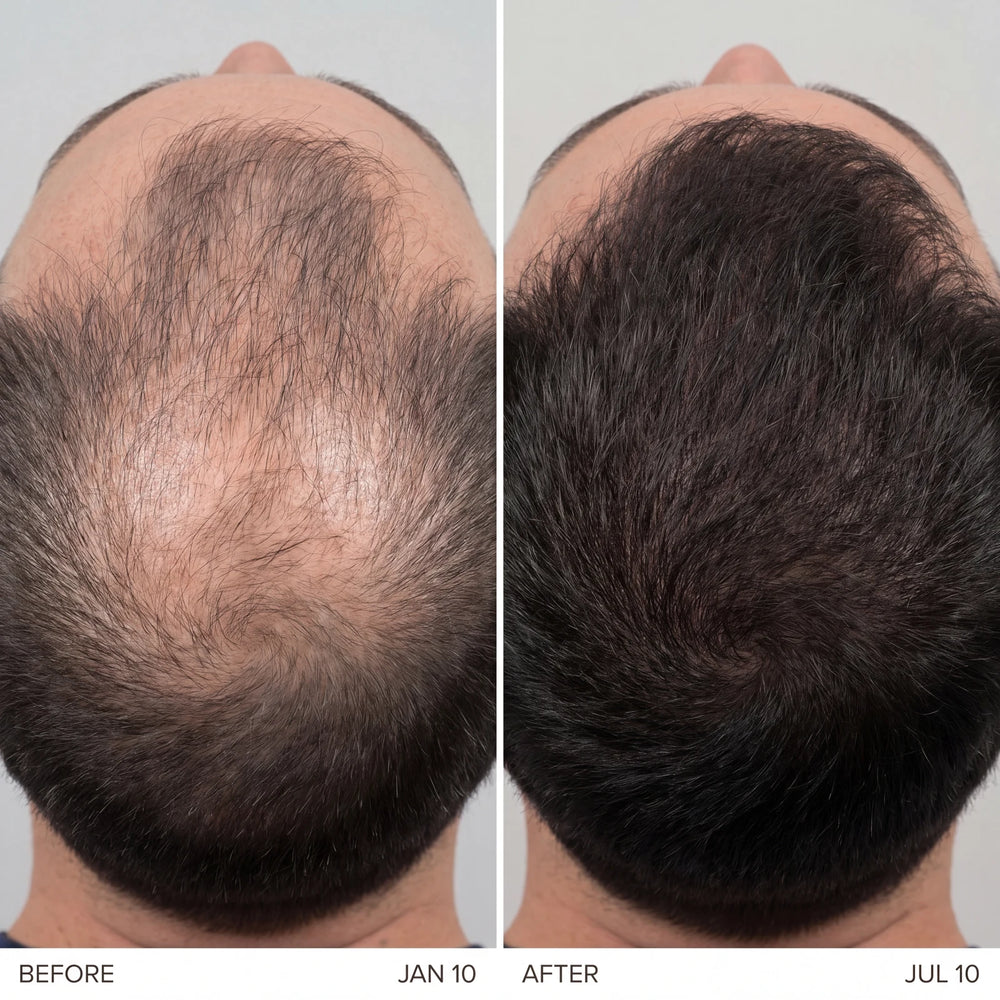 Hair Growth LED Cap for Men — Clinical Light Therapy at Home in use