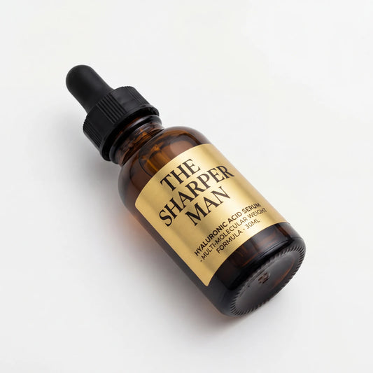 Hyaluronic acid serum for men — plump hydrated skin — The Sharper Man