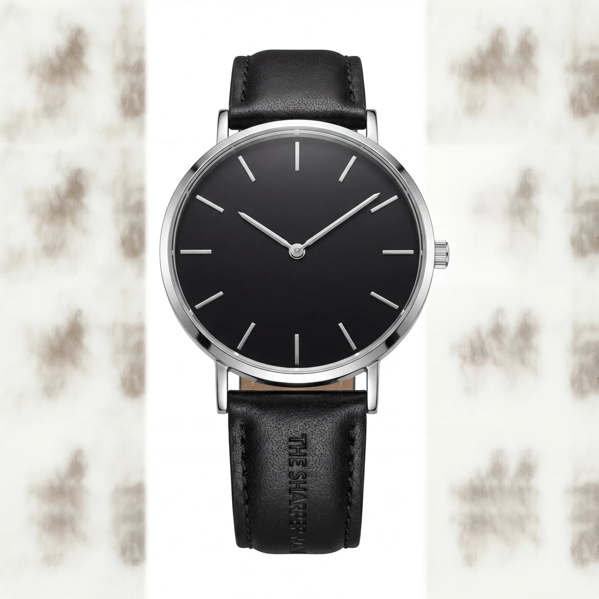 minimalist watch for men — clean leather strap — The Sharper Man