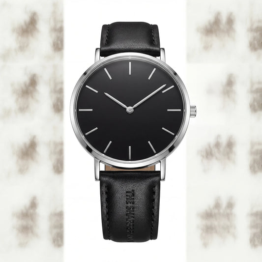 minimalist watch for men — clean leather strap — The Sharper Man
