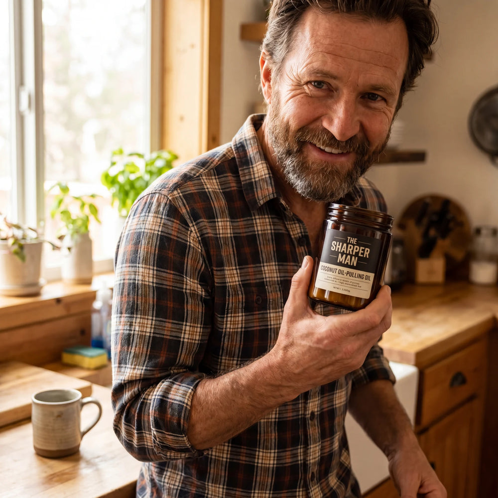 Oil Pulling Coconut Oil for Men — Cleaner Mouth