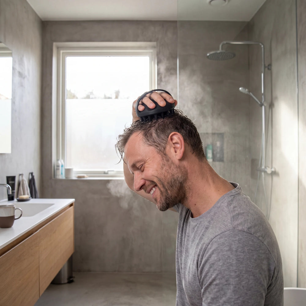 Scalp Massager for Men — Stimulate Hair Growth in 5 Minutes in use